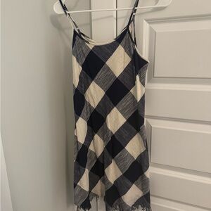 Universal Thread Navy and Cream Plaid Dress